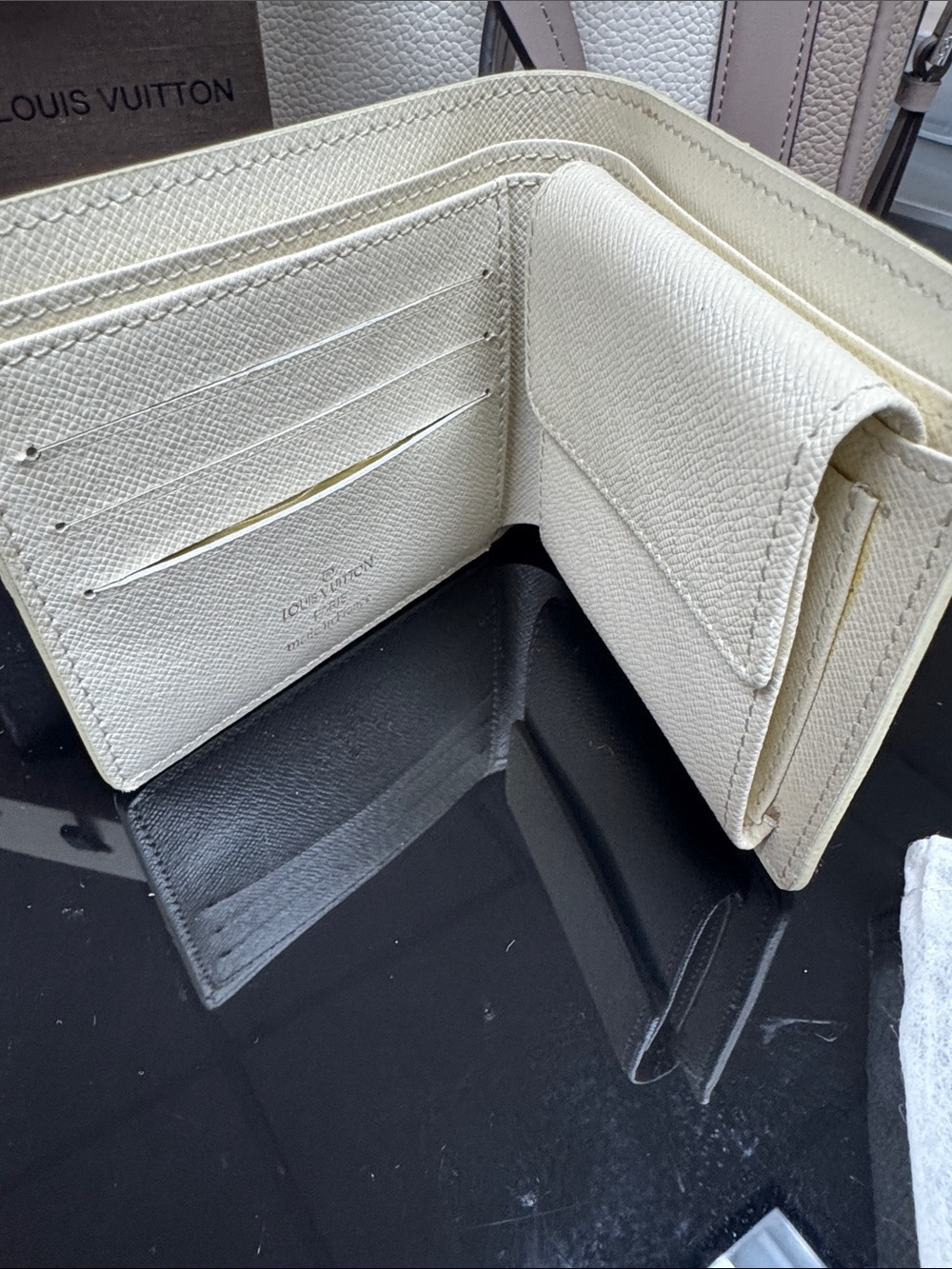 Louis Vuitton Damier Azur Canvas White and Blue Check Bi-Fold Wallet - Picture 2 of 6